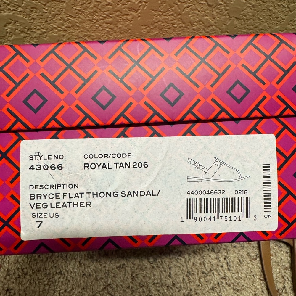 Tory Burch Tan Sandals with Gold Accents - Picture 4 of 4